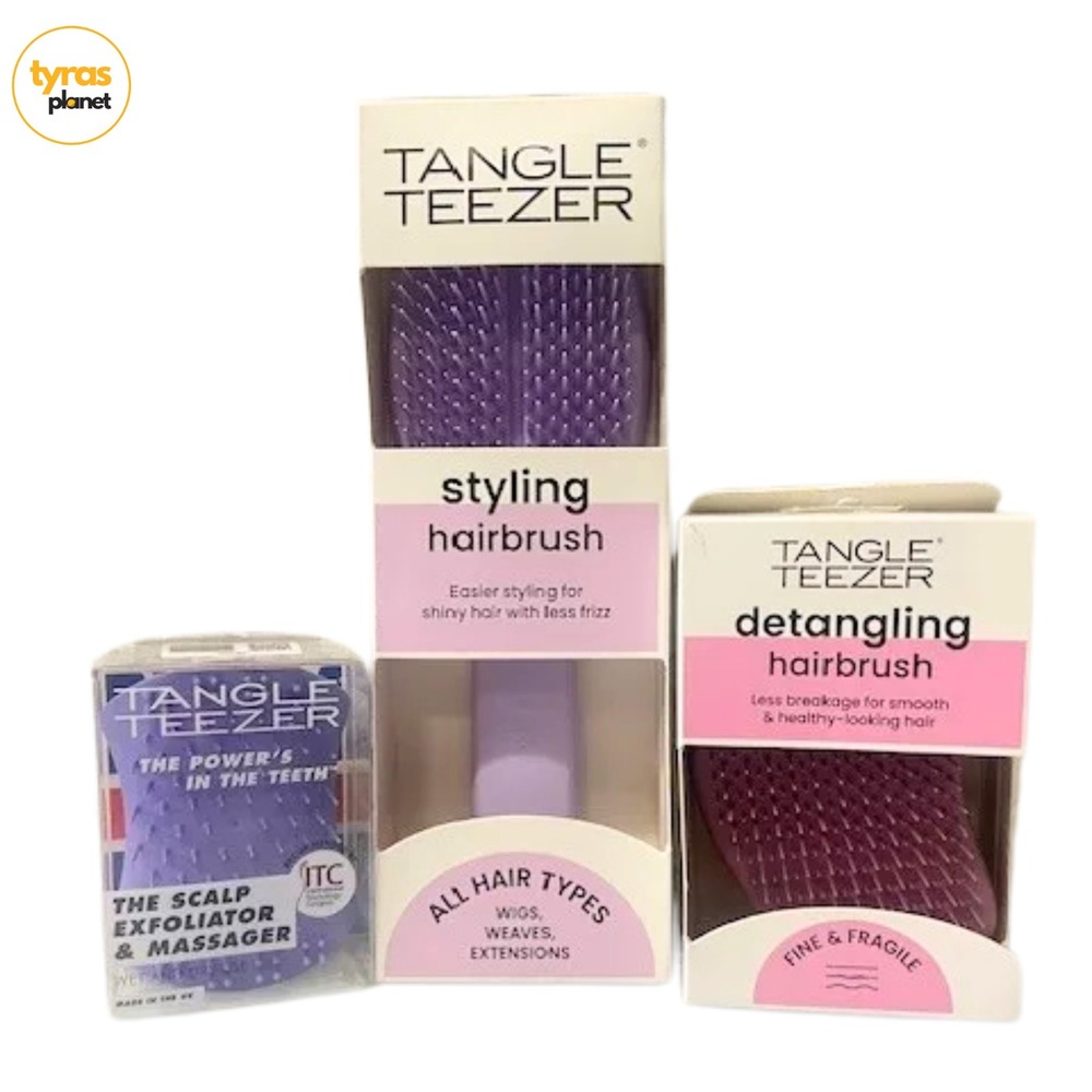 Tangle Teezer Styling Hairbrush Set, for All Hair Types Less Frizz - 3 Pack NEW